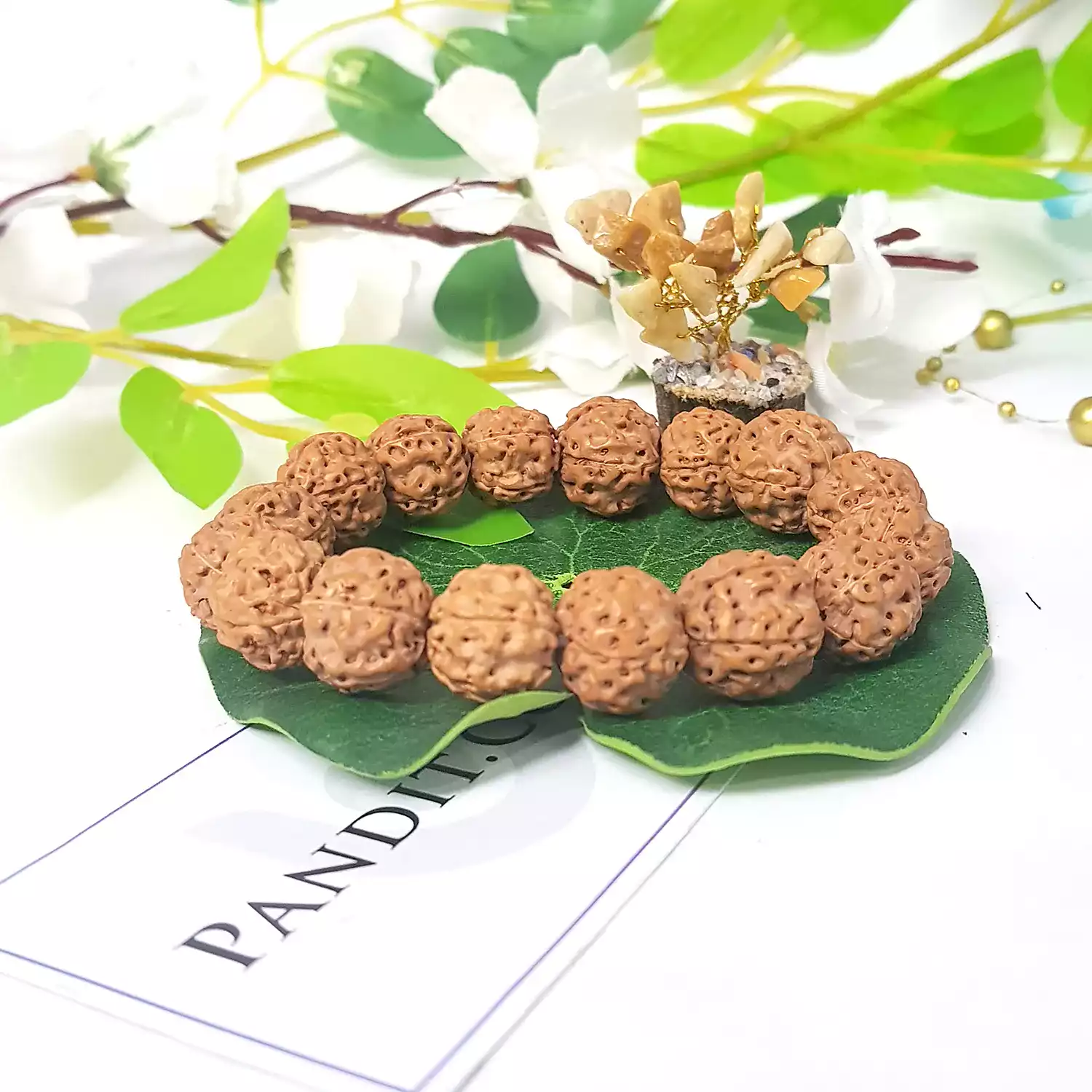 5 Mukhi Premium Rudraksha Bracelet - For Holistic Wellness - Image 2