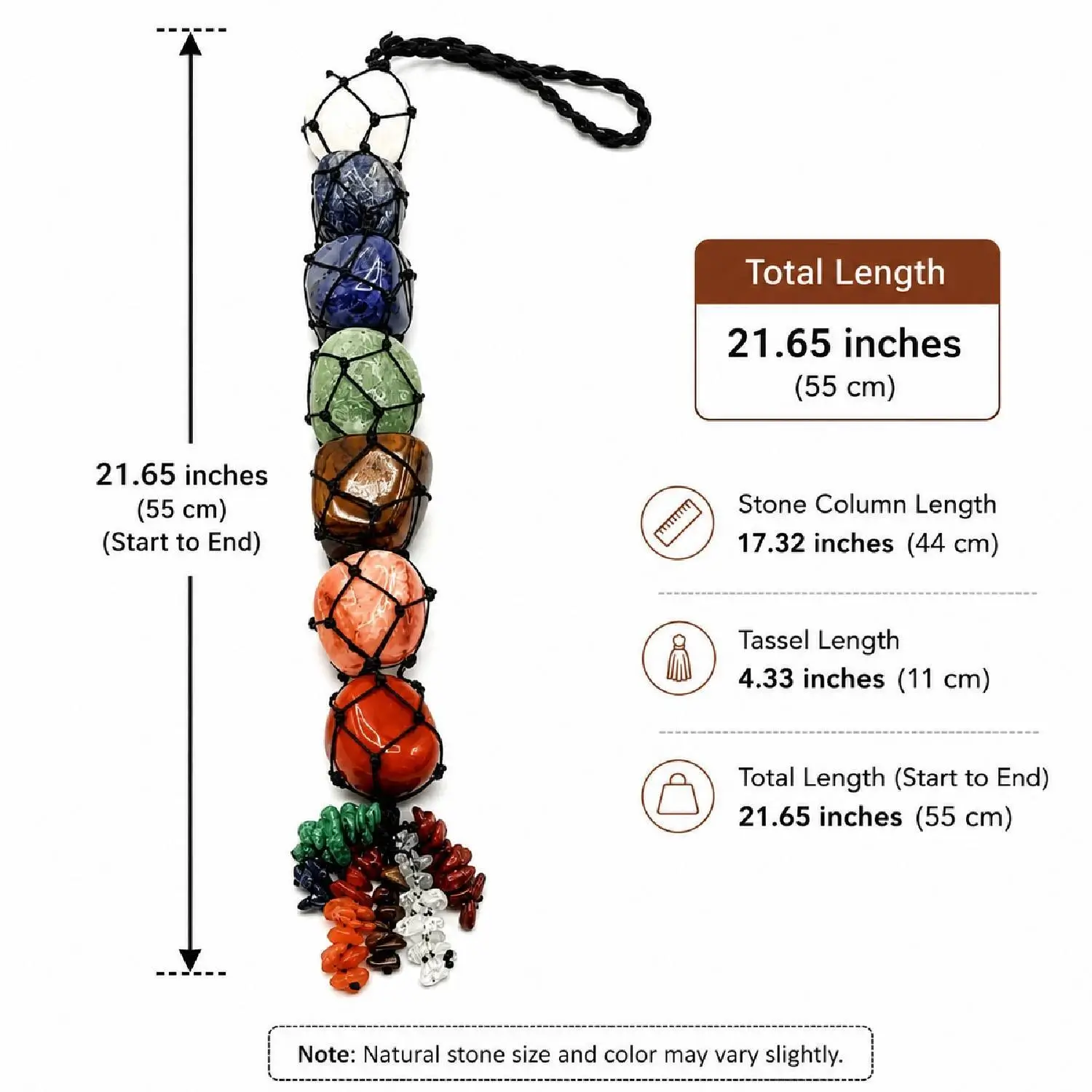 7 Chakra Car Hanging Stones - Image 7