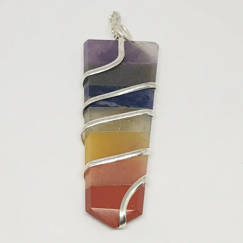 7 Chakra Spiral Pencil Pendant - Image 3
