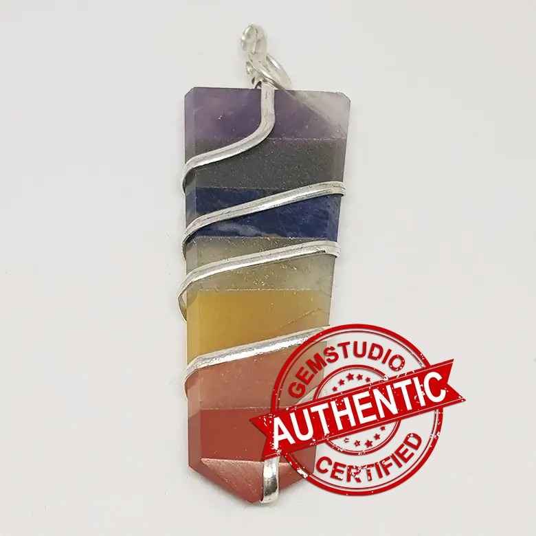 7 Chakra Spiral Pencil Pendant - Image 4