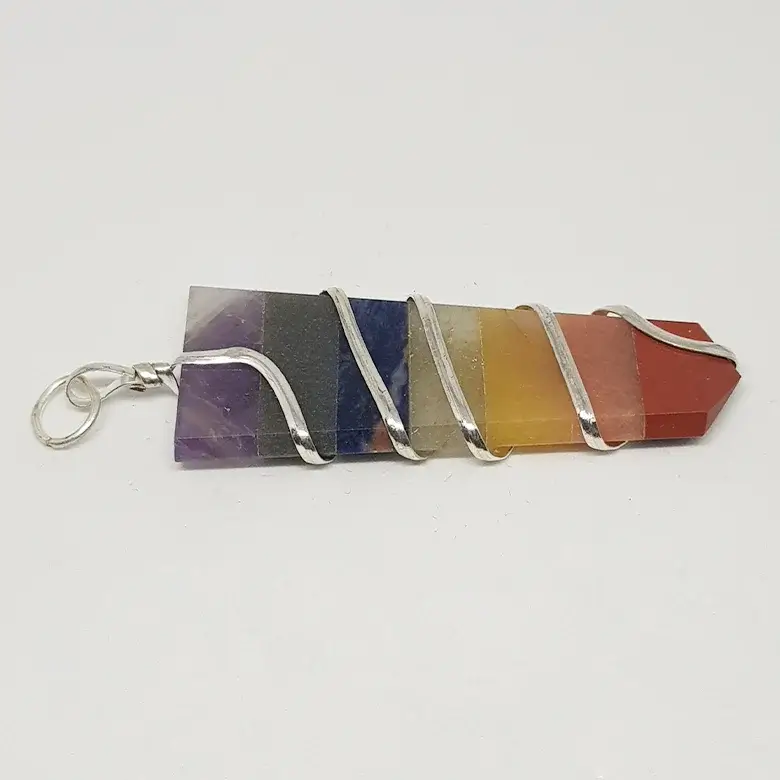 7 Chakra Spiral Pencil Pendant - Image 5