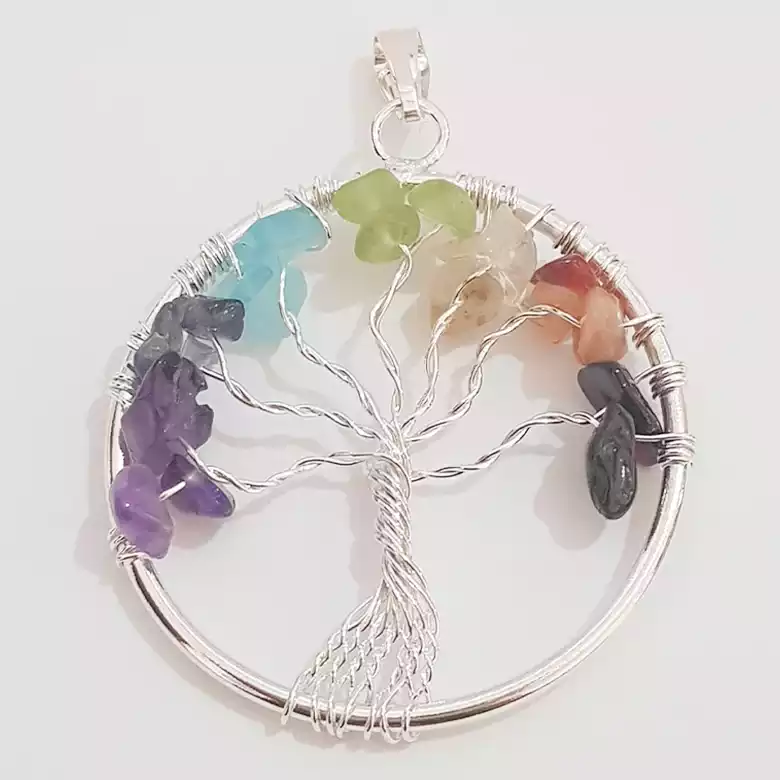 7 Chakra Tree of Life Pendant - Image 4