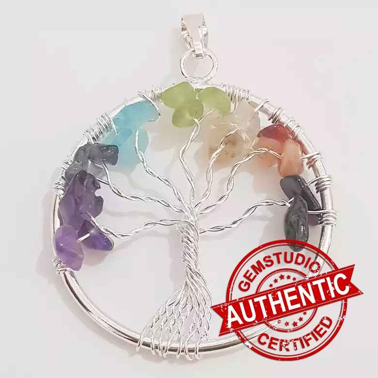 7 Chakra Tree of Life Pendant - Image 5
