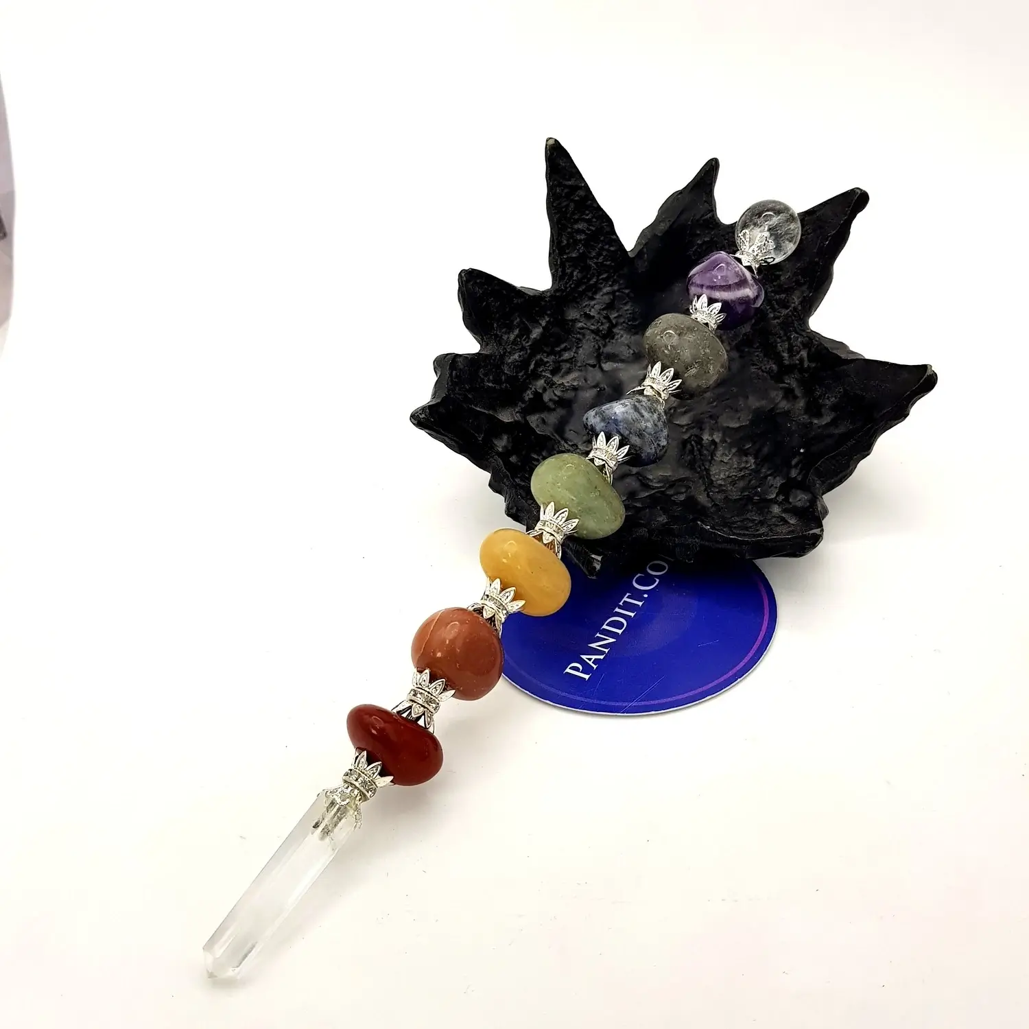 7 Chakra Tumble Healing Stone Wand - To Align Chakras - Image 4