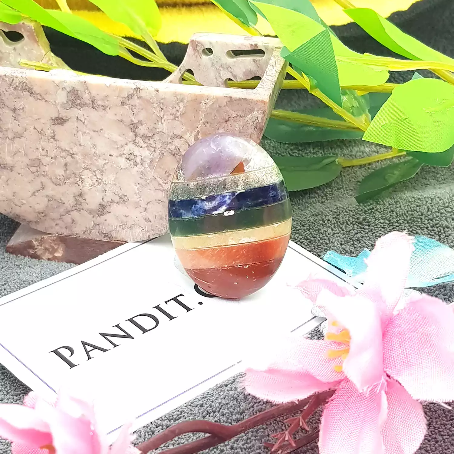 7 Chakra Worry Stone - To Clear Confusion & Divine Protection