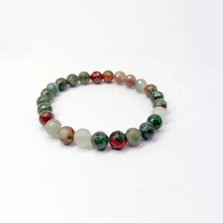 African Bloodstone Diamond Cut Bracelet - To Regulate Income - Image 6