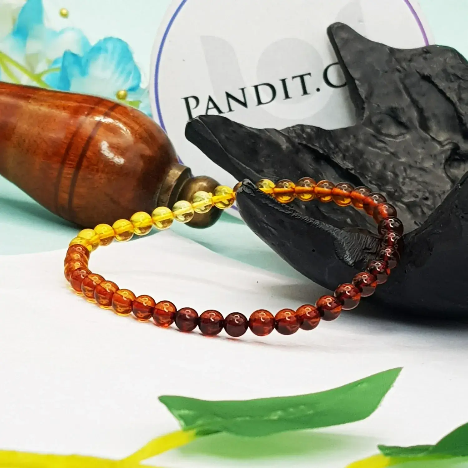 Natural Amber Premium Bracelet - To Heal Weak Metabolism