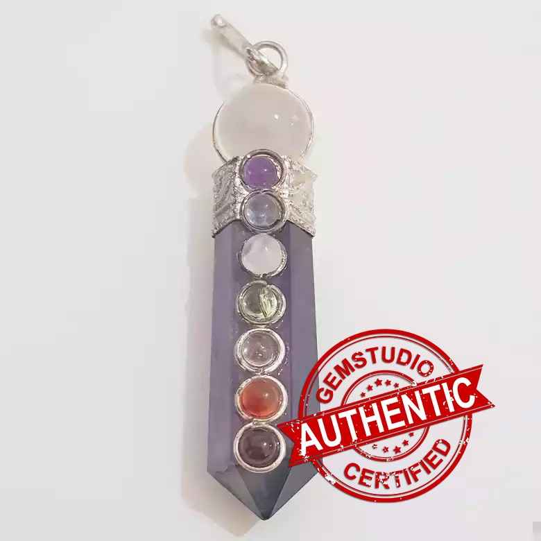 Amethyst 7 Chakra Pendant - Image 3