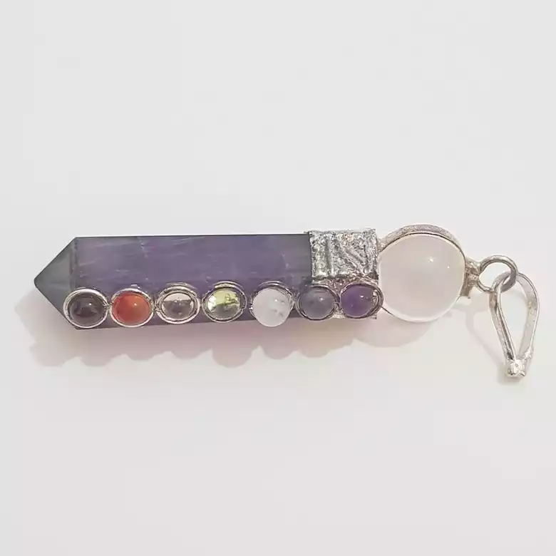 Amethyst 7 Chakra Pendant - Image 4
