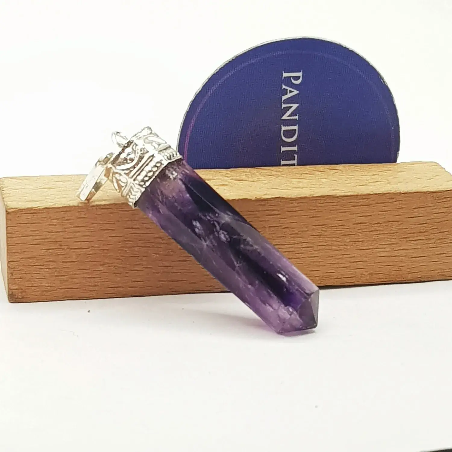 Amethyst Cap Pencil Pendant
