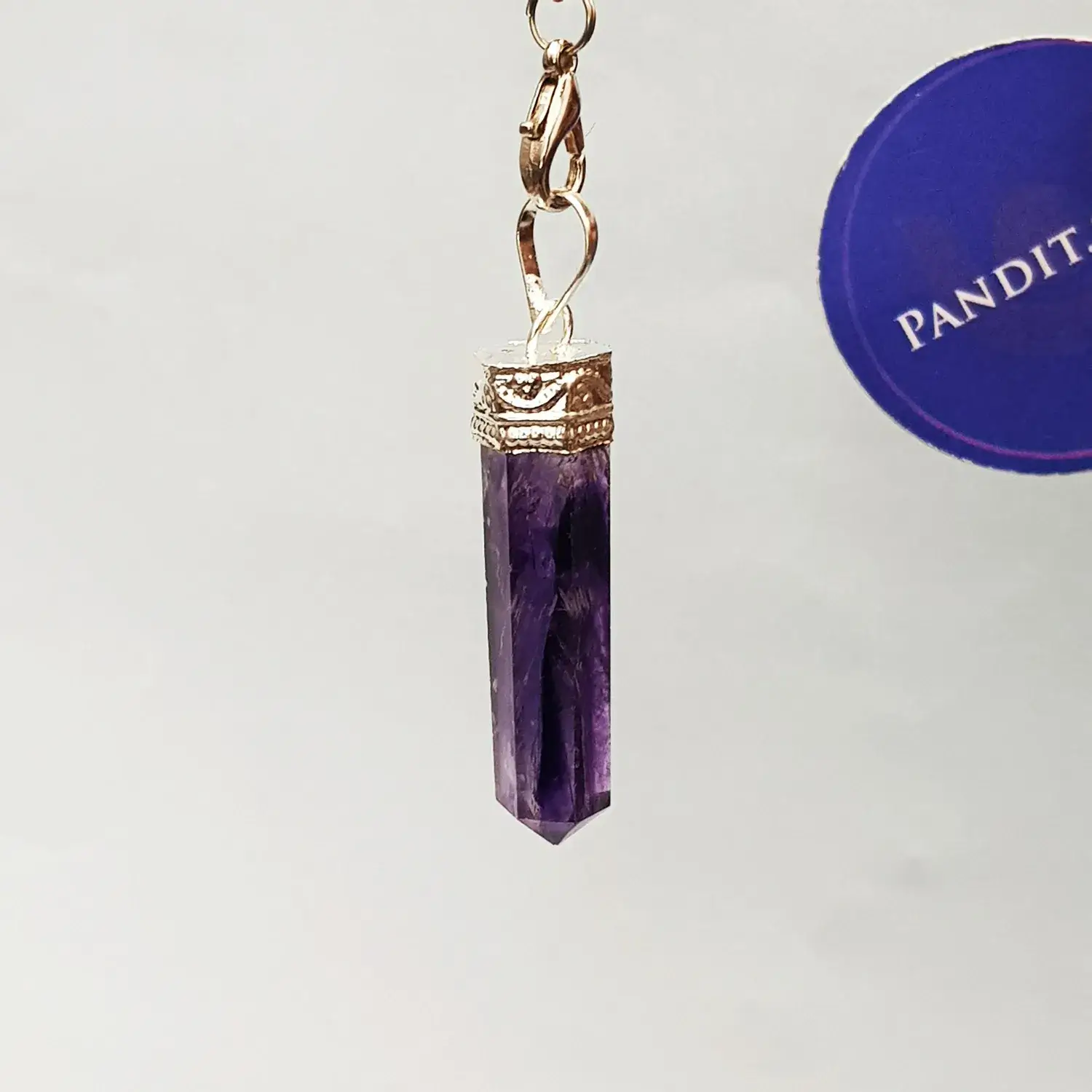 Amethyst Cap Pencil Pendant - Image 3