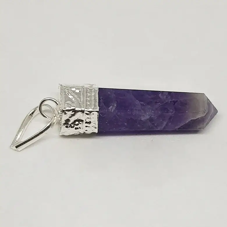 Amethyst Cap Pencil Pendant - Image 6