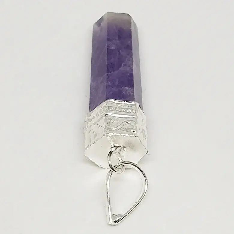 Amethyst Cap Pencil Pendant - Image 7