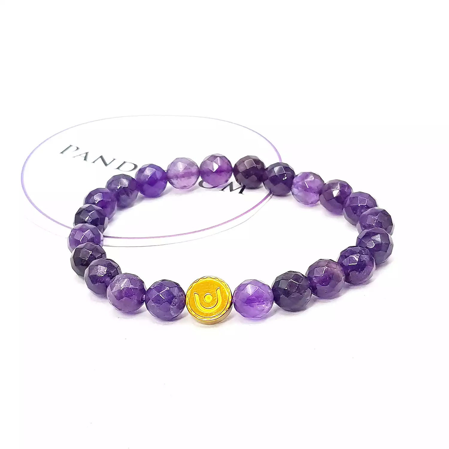 Amethyst Diamond Cut Bracelet - To Balance Emotions - Image 6
