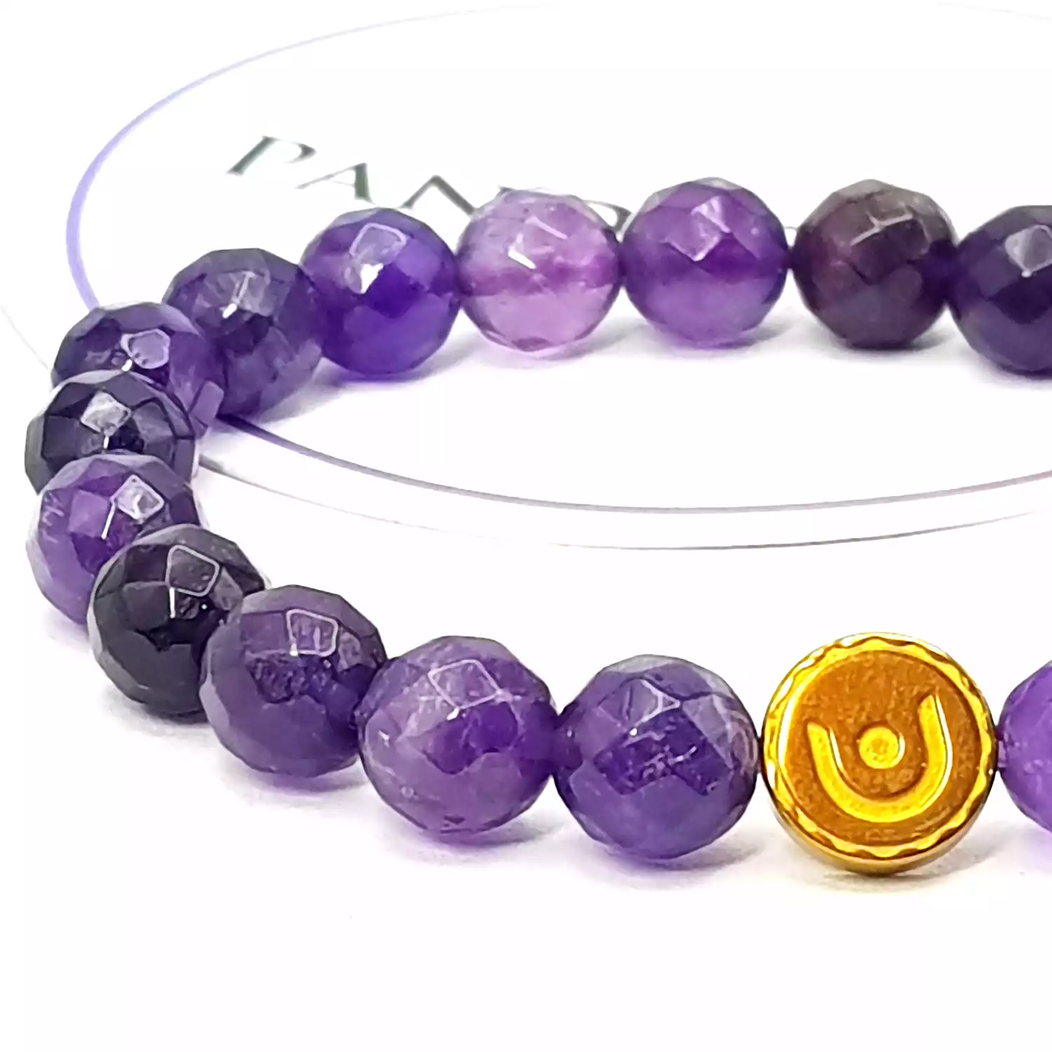 Amethyst Diamond Cut Bracelet - To Balance Emotions - Image 7