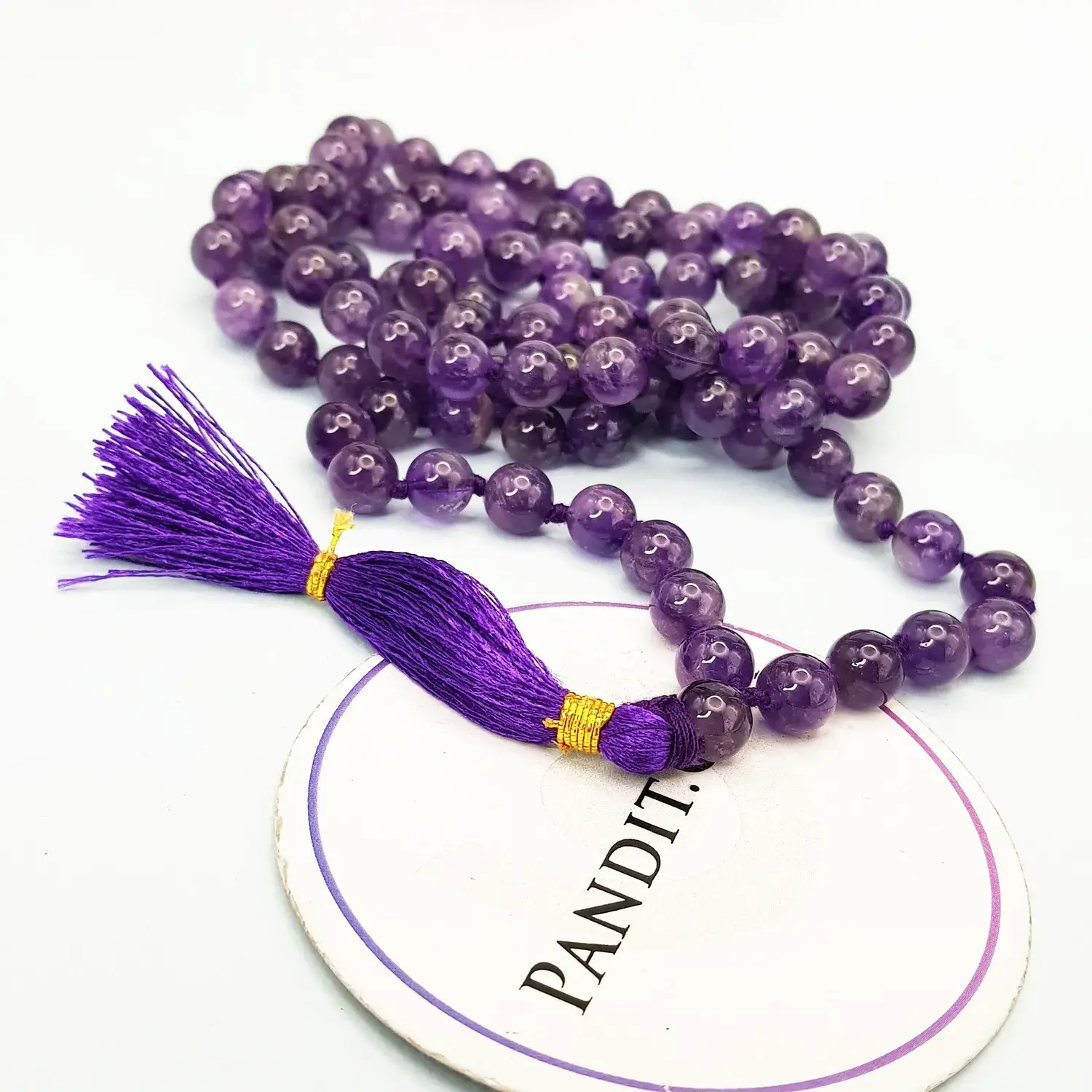 Amethyst Mala - To Attract Abundance & Sade Sati Protection - Image 2