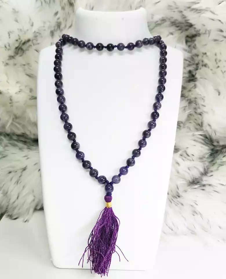 Amethyst Mala - To Attract Abundance & Sade Sati Protection - Image 6