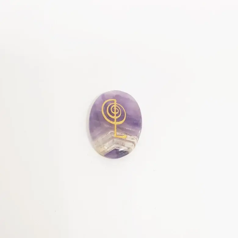 Amethyst Reiki Symbol Healing Stones Set - For Deep Relaxation - Image 6