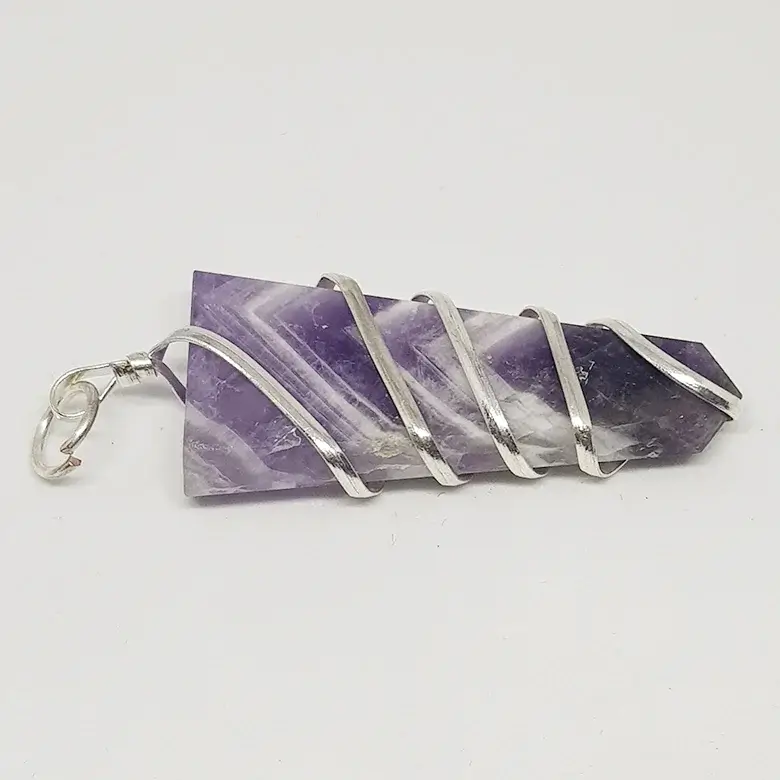 Amethyst Spiral Pencil Pendant - Image 5