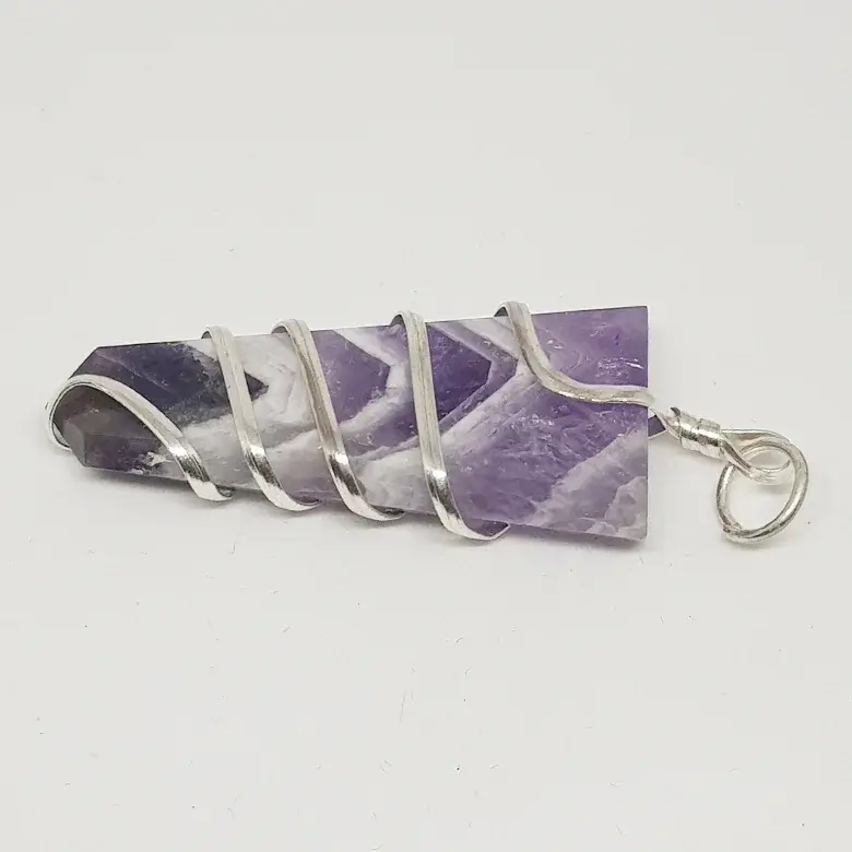 Amethyst Spiral Pencil Pendant - Image 6