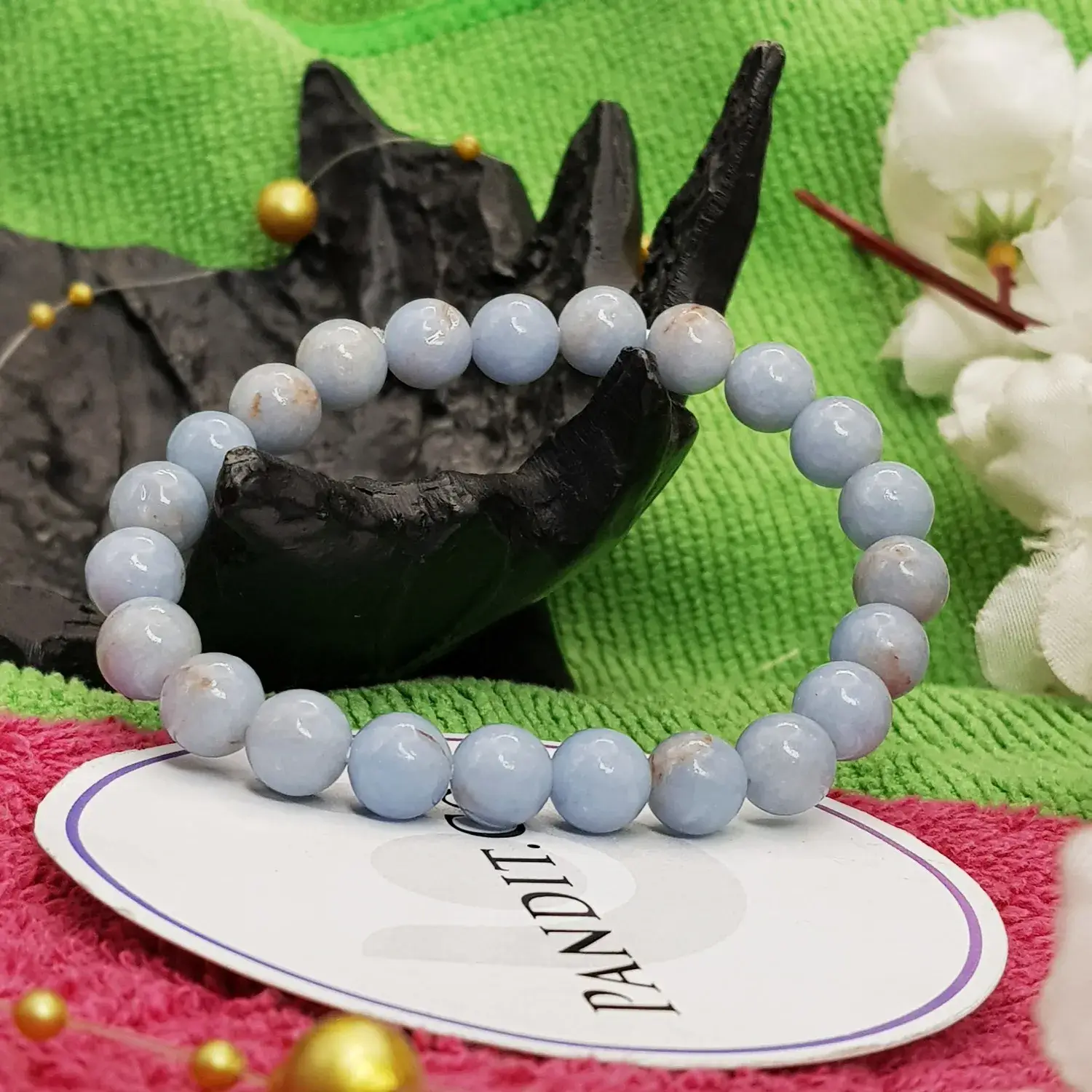 Angelite Bracelet - To Heal Anxiety and Panic Attacks - Image 2
