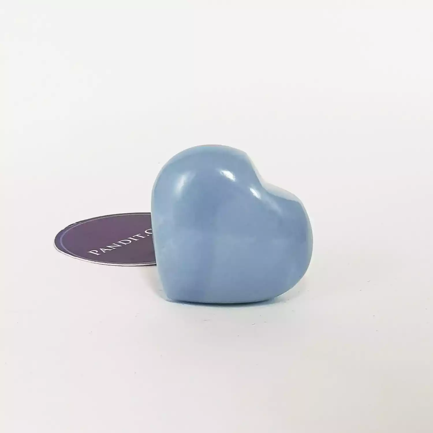 Angelite Healing Crystal Heart Stone - To Remove Negativity - Image 4