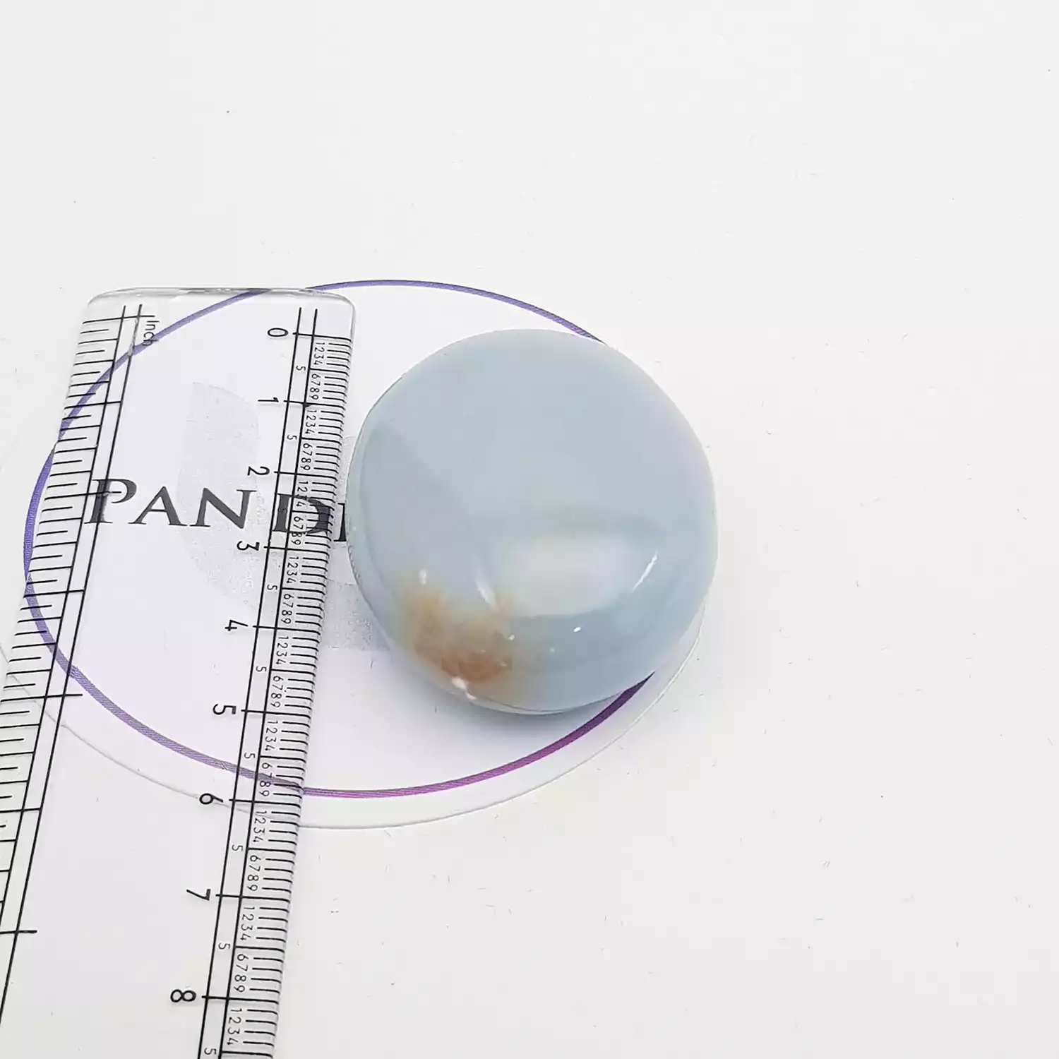 Angelite Healing Crystal Palm Stone - Image 4