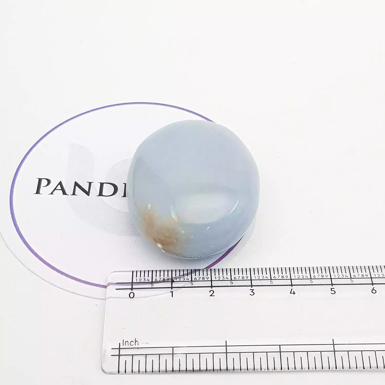 Angelite Healing Crystal Palm Stone - Image 5