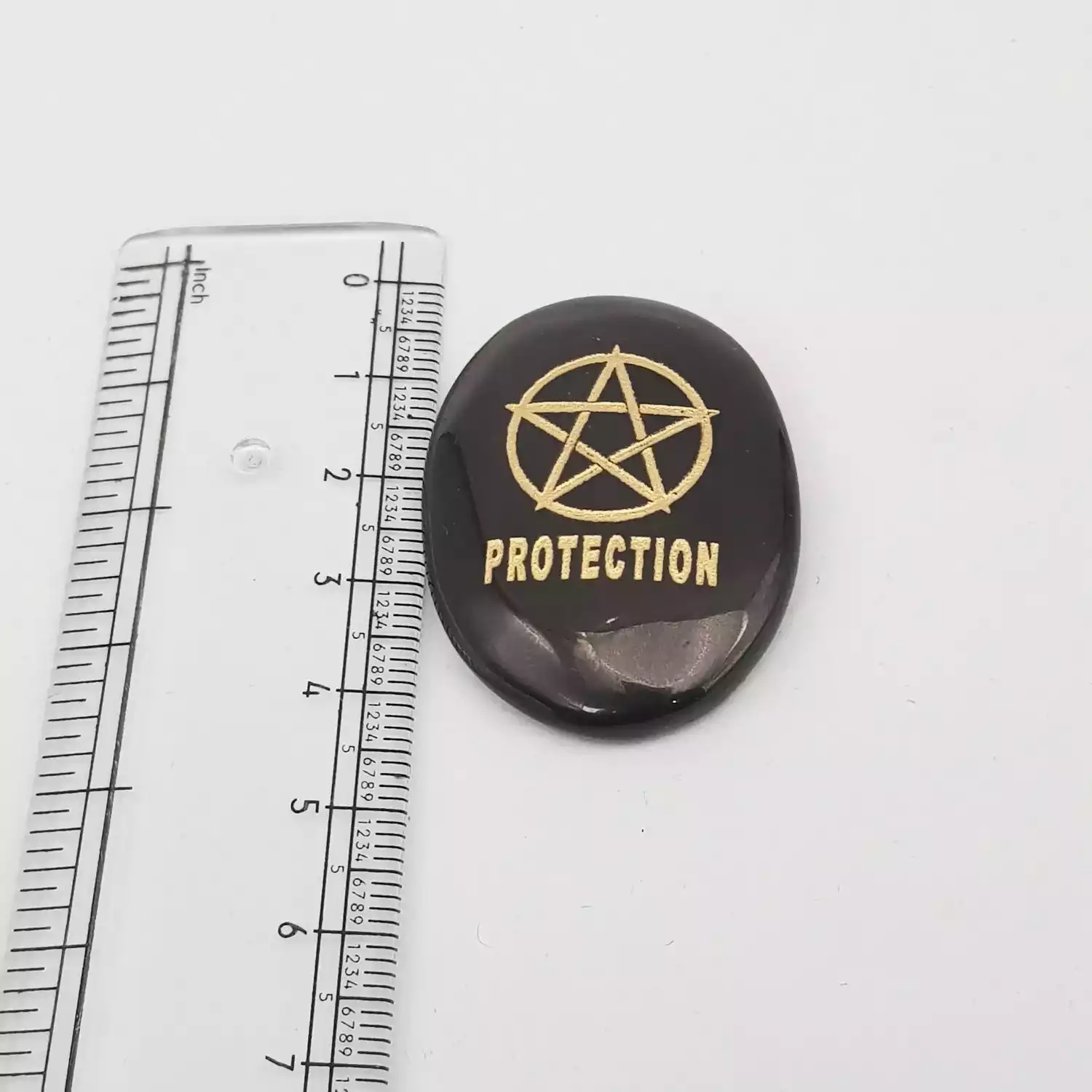 Black Agate Protection Coin - Image 2