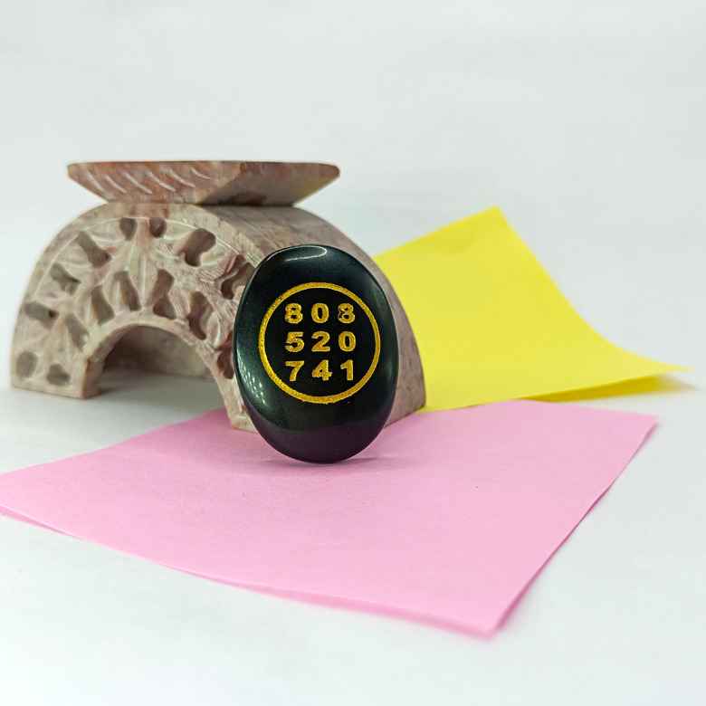 Black Agate Zibu Symbol Coin - Image 3
