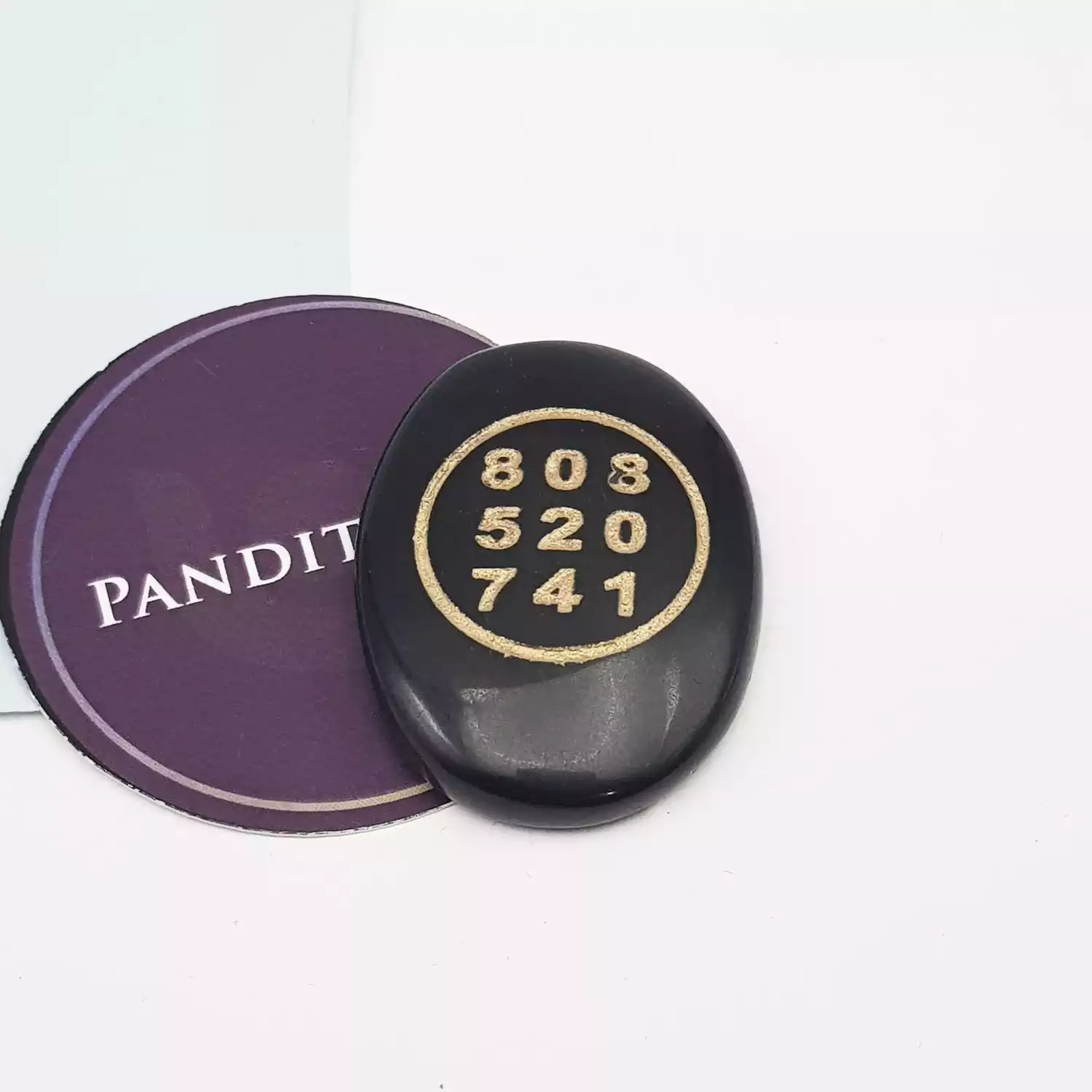 Black Agate Zibu Symbol Coin - Image 6
