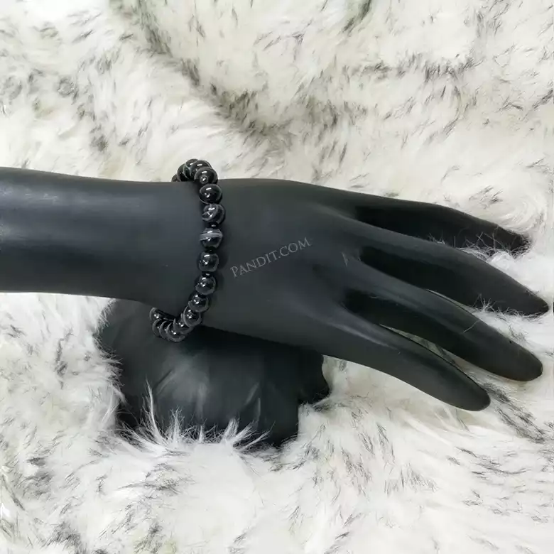 Black Banded Agate Onyx Bracelet - To Protect from Black Magic - Image 5