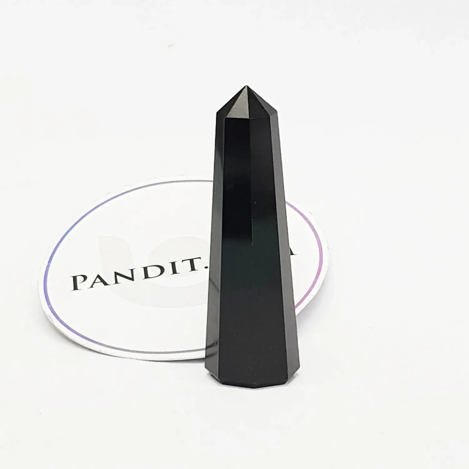 Black Banded Agate Pencil Tower Point - Image 4