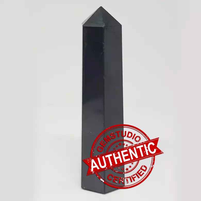 Black Banded Agate Pencil Tower Point - Image 7