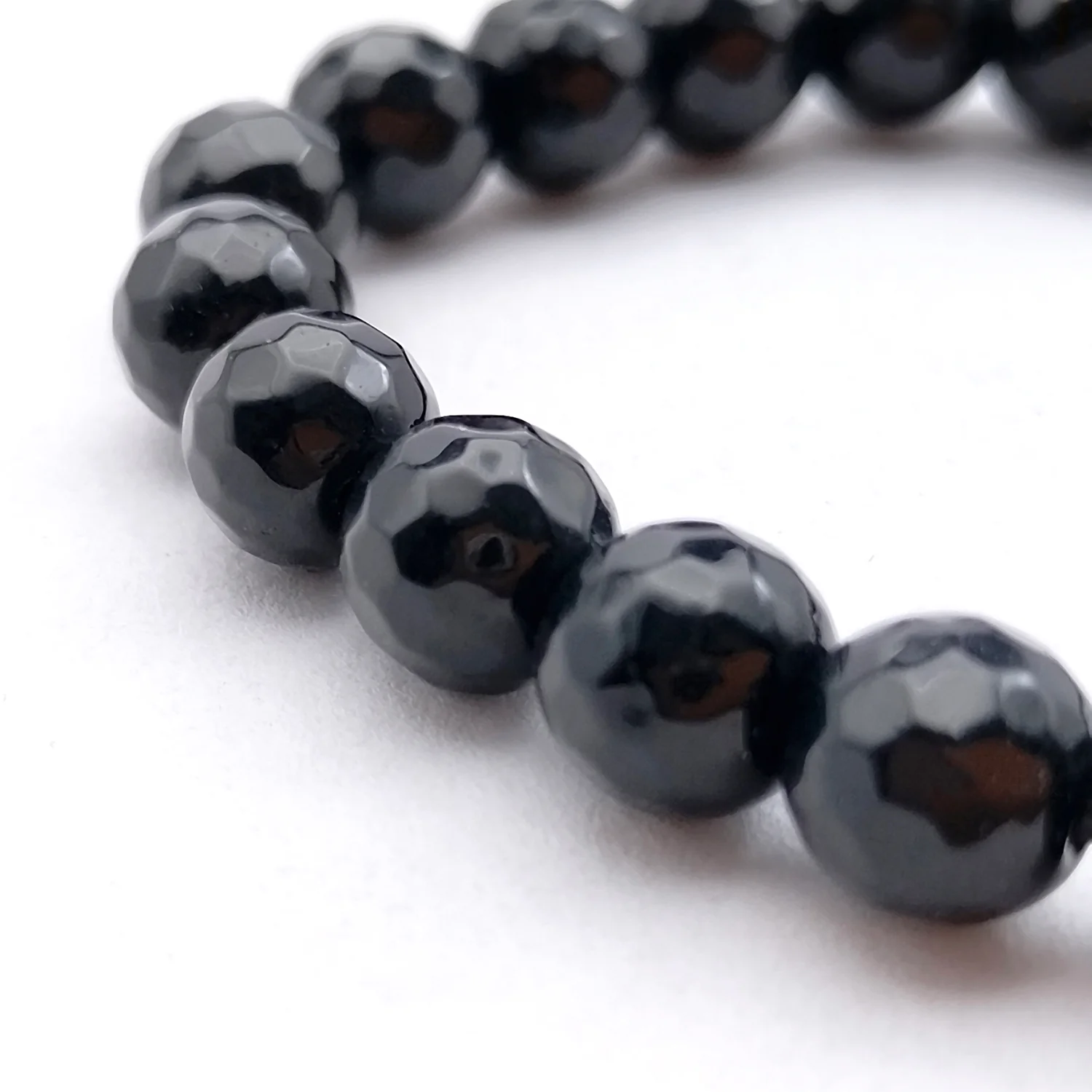 Black Diamond Cut Glass Bracelet - For Logical Thinking - Image 4