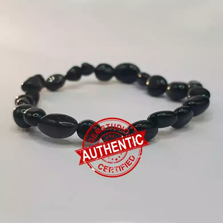 Black Obsidian Tumble Bracelet - For Passion & Determination - Image 4