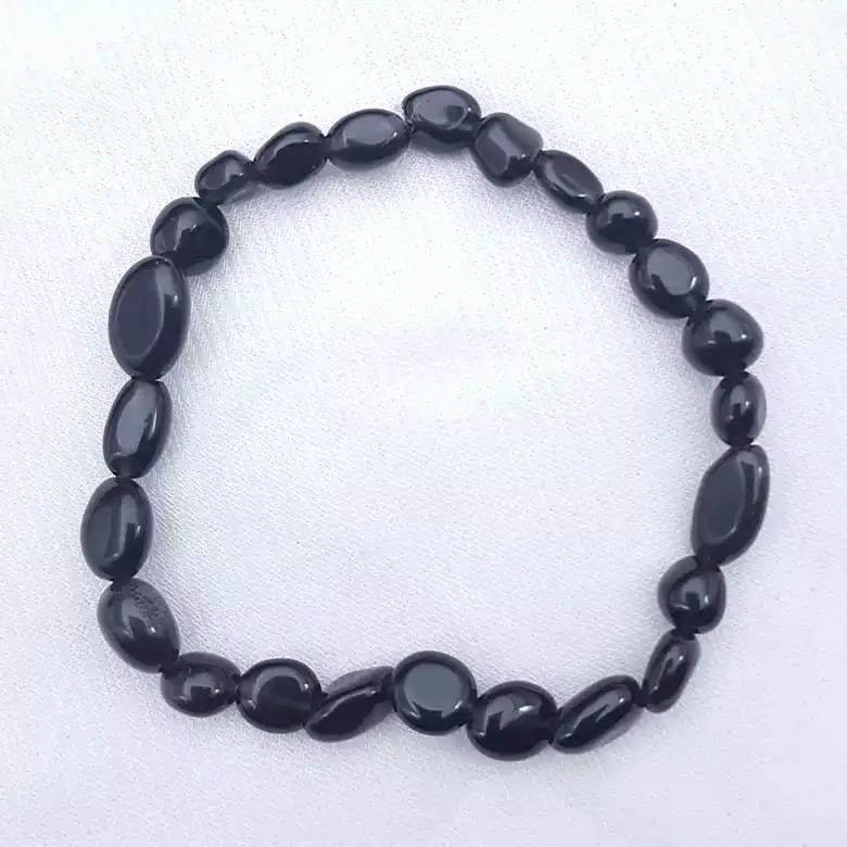Black Obsidian Tumble Bracelet - For Passion & Determination - Image 5