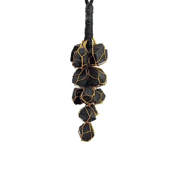 Black Tourmaline Car Hanging Raw Stones - Image 4
