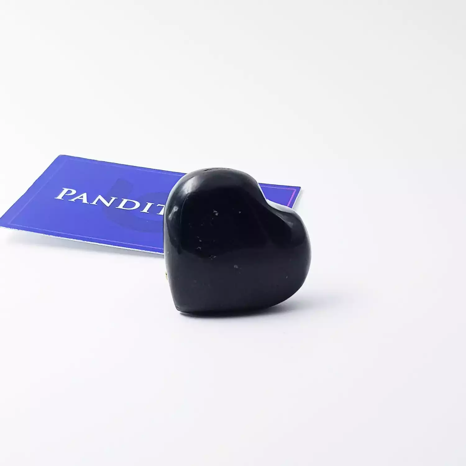 Black Tourmaline Healing Crystal Heart Stone - For Growth - Image 4