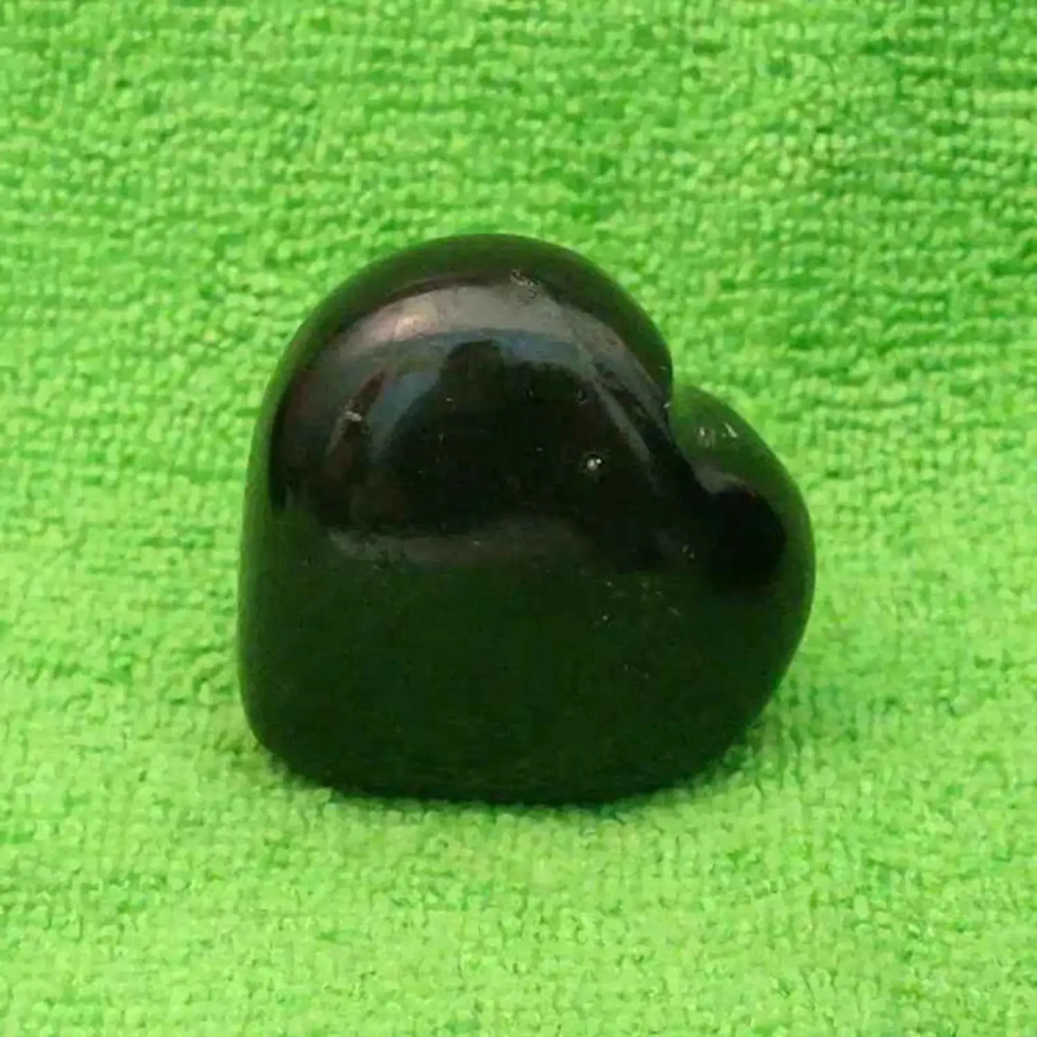 Black Tourmaline Healing Crystal Heart Stone - For Growth - Image 5