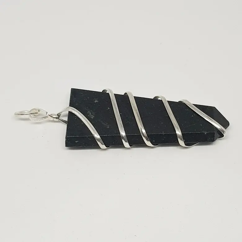 Black Tourmaline Spiral Pencil Pendant - Image 5