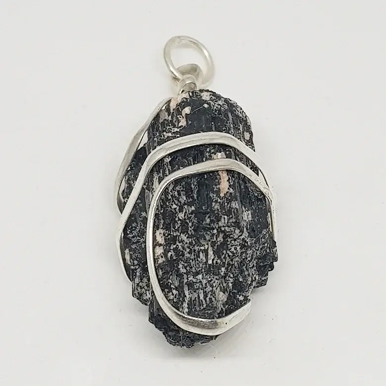 Black Tourmaline Spiral Pendant - Image 4