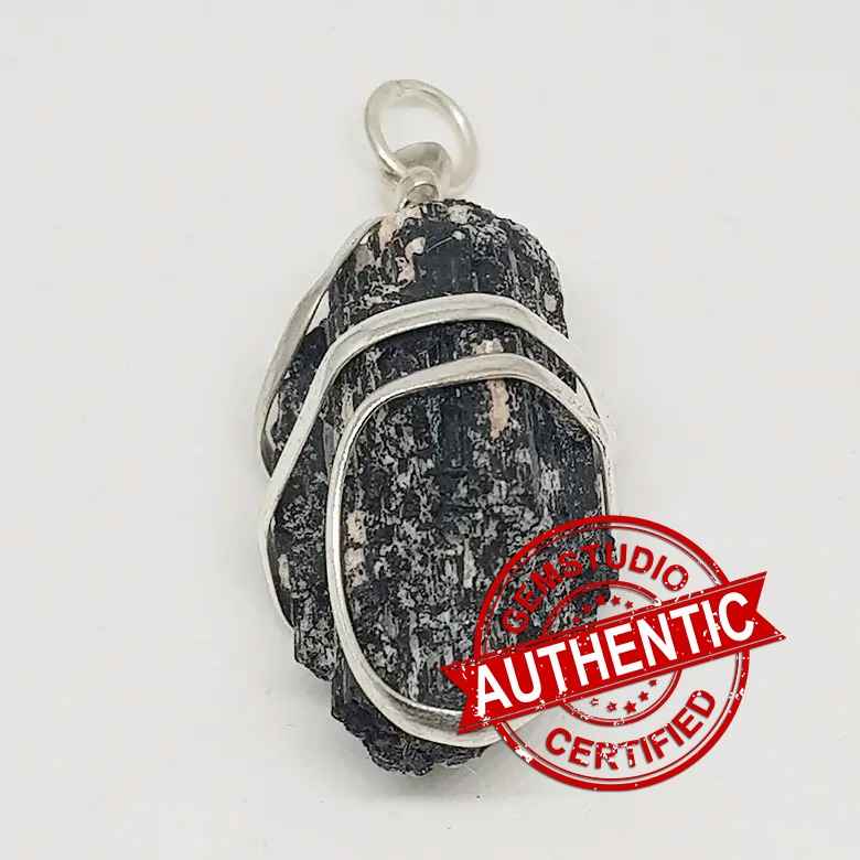 Black Tourmaline Spiral Pendant - Image 5