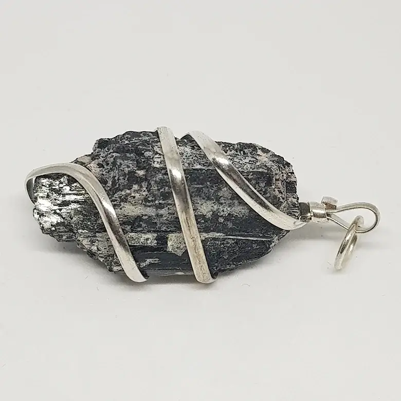Black Tourmaline Spiral Pendant - Image 7