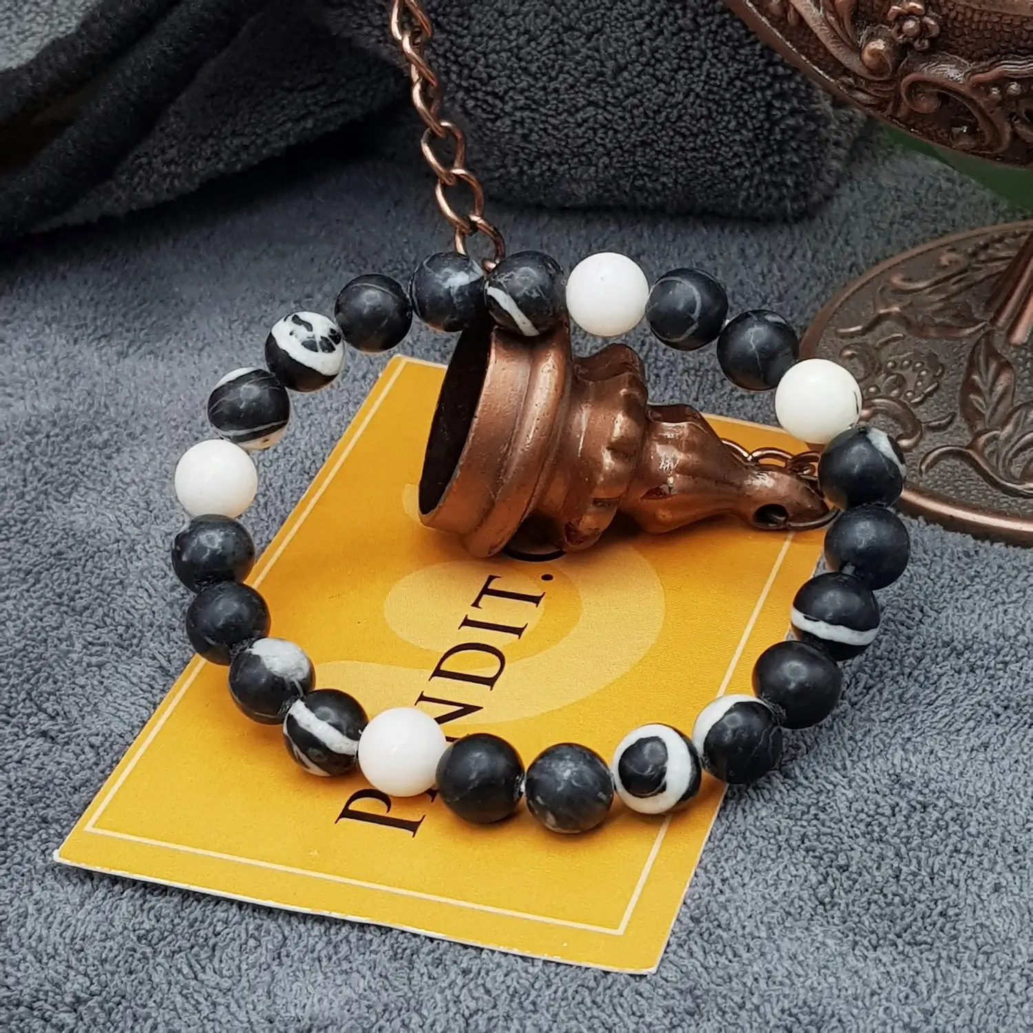 Black White Jasper Bracelet - To Help Leave Bad Habits - Image 3