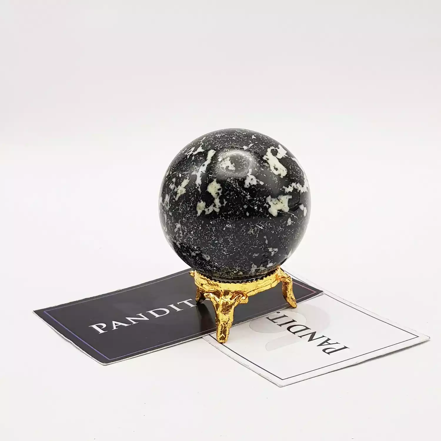 Black White Tourmaline Crystal Ball - To Stop Psychic Attacks - Image 4