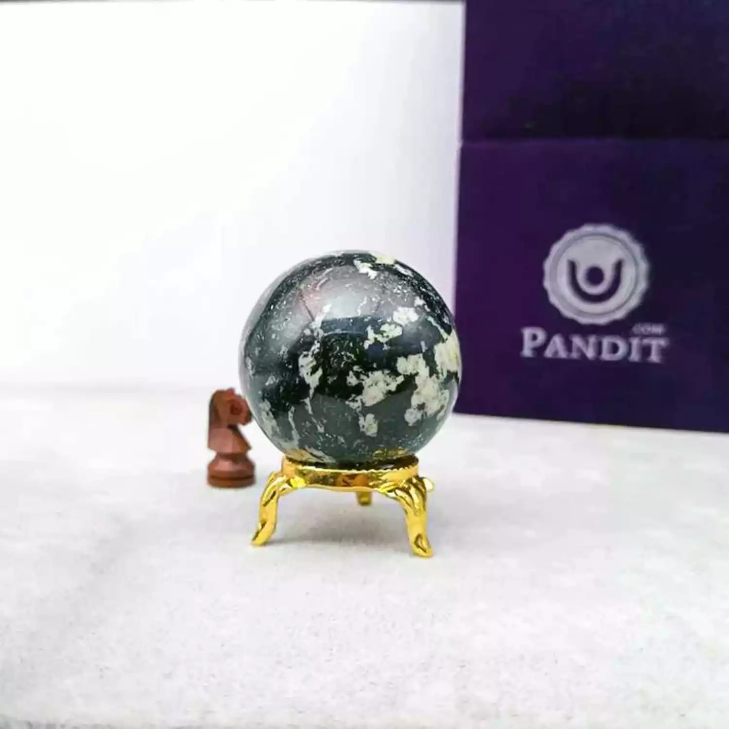 Black White Tourmaline Crystal Ball - To Stop Psychic Attacks - Image 5