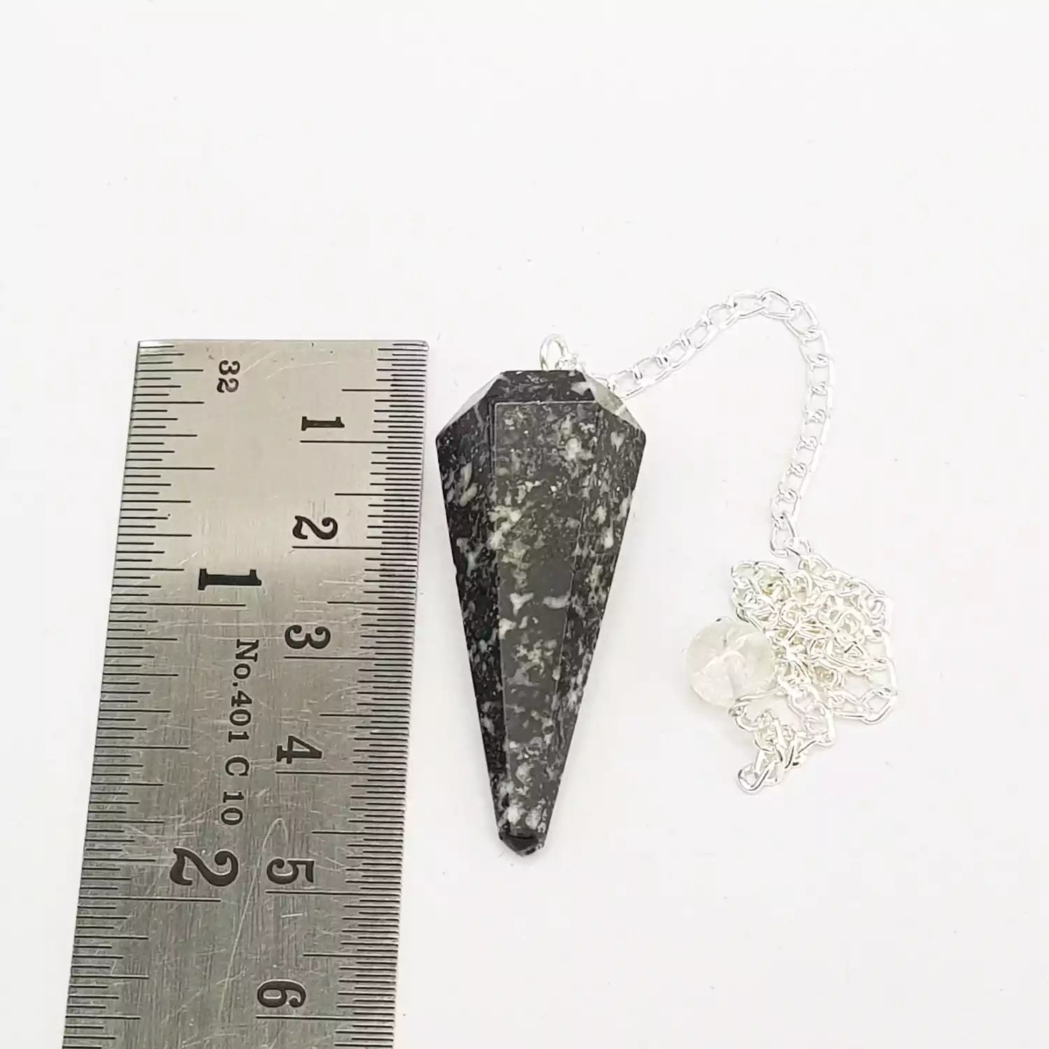 Black White Tourmaline Dowsing Pendulum - Image 4