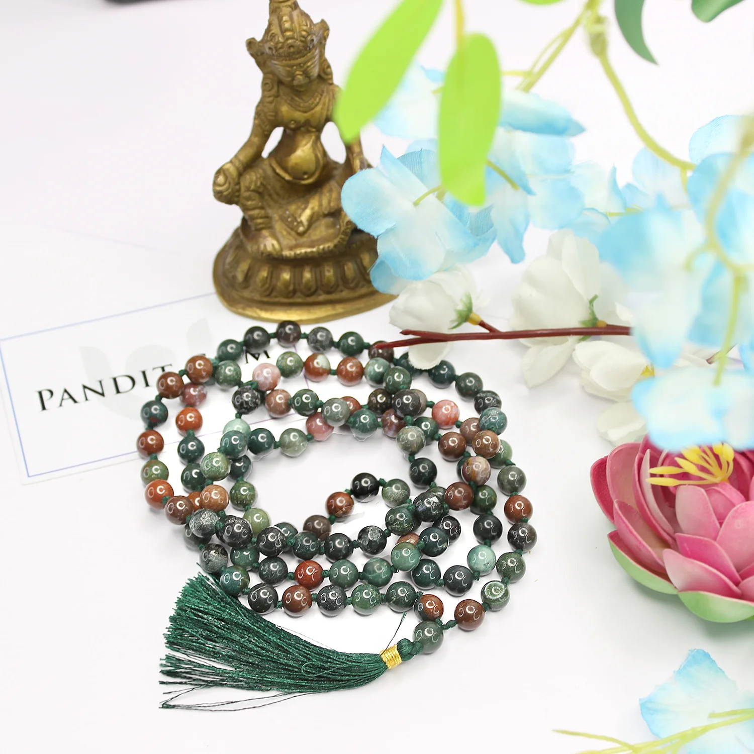 Blood Agate Mala - To Boost Fertility & Give Courage