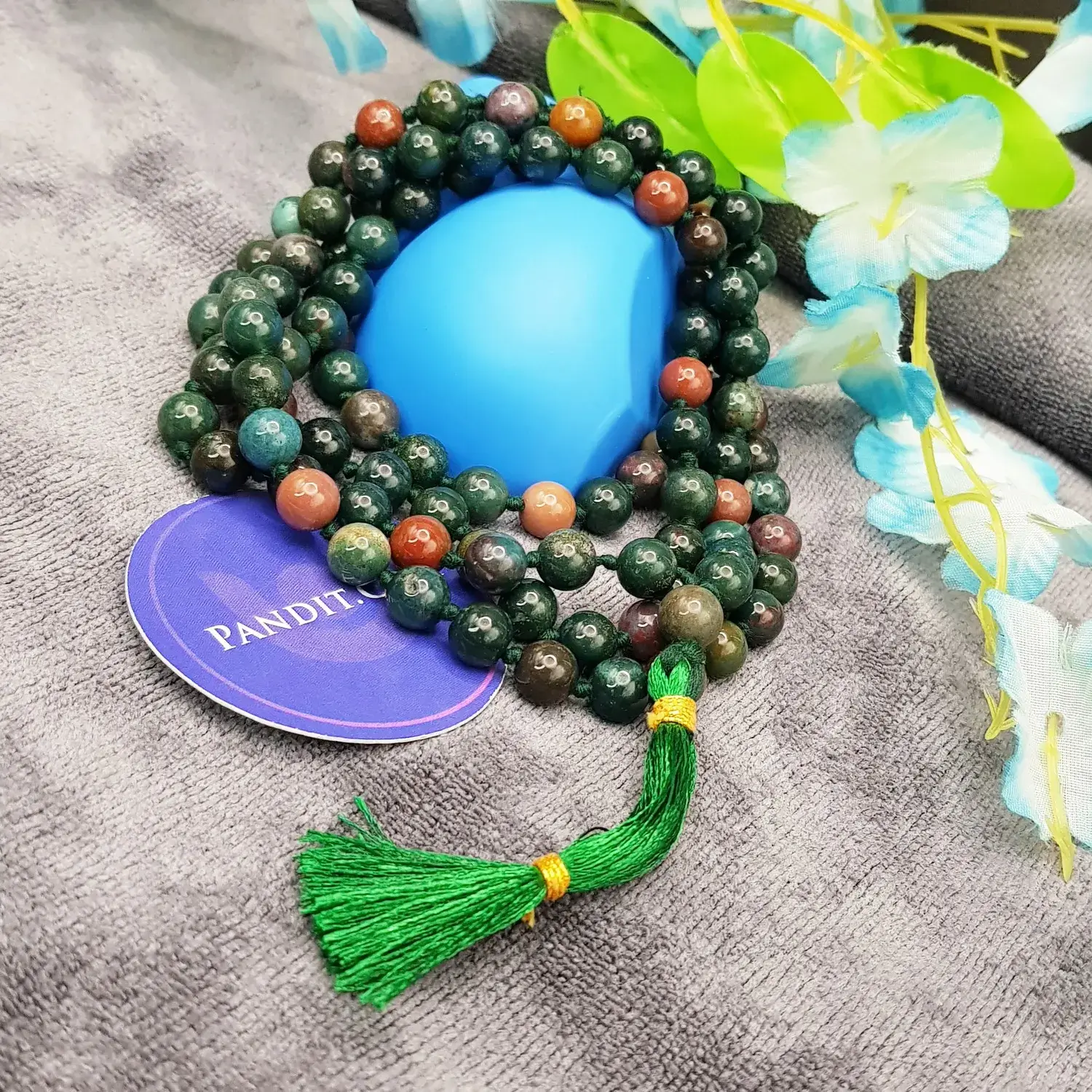 Blood Agate Mala - To Boost Fertility & Give Courage - Image 2